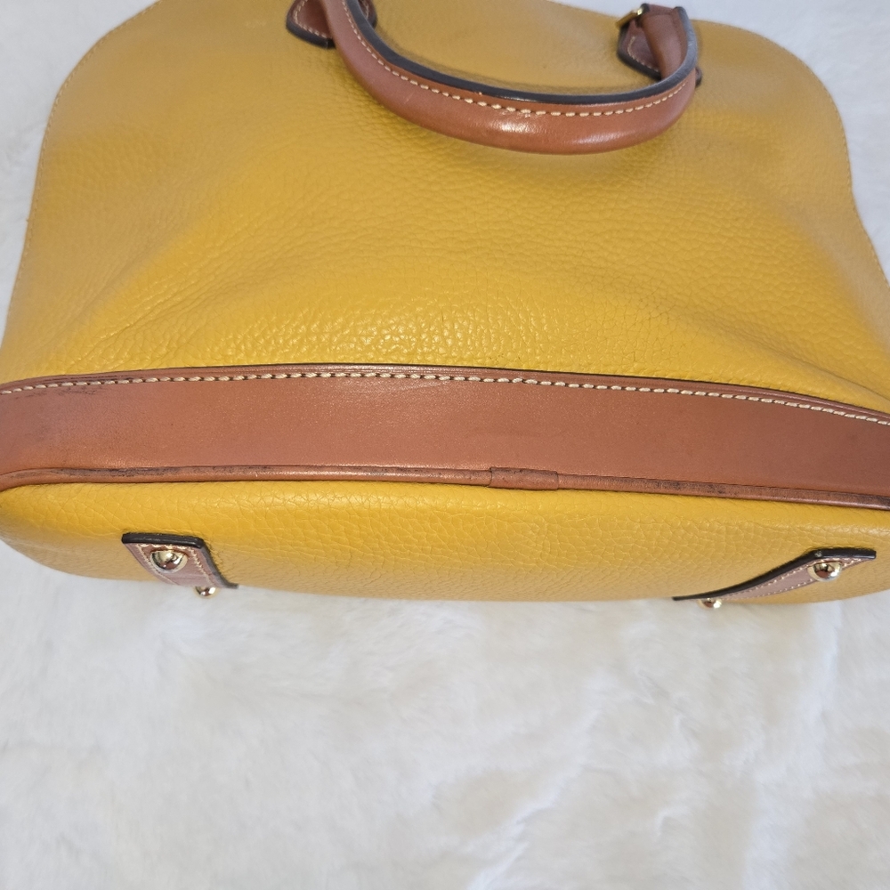 Dooney & Bourke Yellow Leather Satchel - Picture 7 of 14